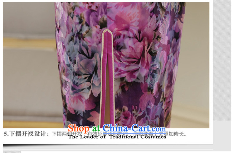 [Sau Kwun Tong] flowers fall 2015 King new long-sleeved) scouring pads burned out retro cheongsam dress suit M picture, prices, brand platters! The elections are supplied in the national character of distribution, so action, buy now enjoy more preferential! As soon as possible.