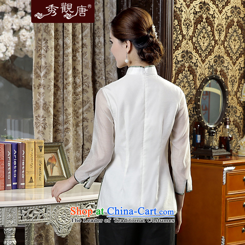 [Sau Kwun Tong] in the autumn of 2015, glistening New Tang blouses fresh white S, Soo-View Stamp Tang , , , shopping on the Internet
