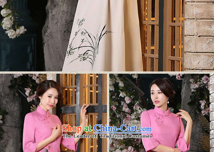 The pro-am new cotton linen dresses Tang blouses 2015 Fall/Winter Collections improved daily dresses in Chinese sleeved shirt +P0011 skirts XL Photo, prices, brand platters! The elections are supplied in the national character of distribution, so action, buy now enjoy more preferential! As soon as possible.