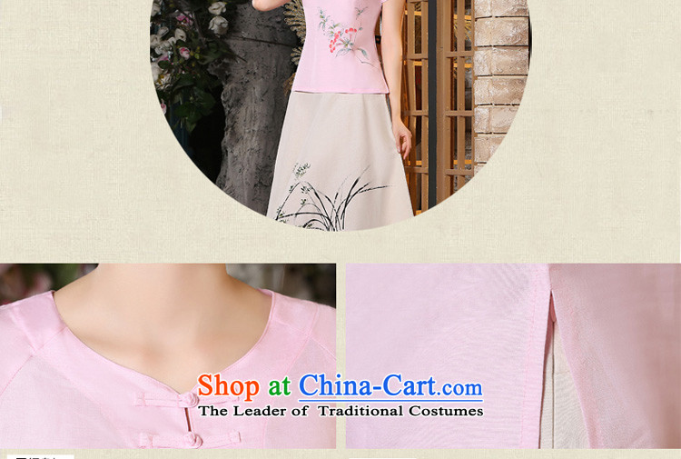 The pro-am New Clothes Summer qipao 2015 female improved stylish Chinese Tang dynasty daily cotton linen cheongsam dress shirt +P0011 skirt L picture, prices, brand platters! The elections are supplied in the national character of distribution, so action, buy now enjoy more preferential! As soon as possible.