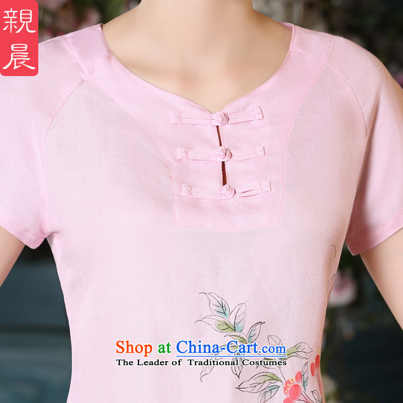 The pro-am New Clothes Summer qipao 2015 female improved stylish Chinese Tang dynasty daily cotton linen cheongsam dress shirt +P0011 skirts , L, pro-am , , , shopping on the Internet