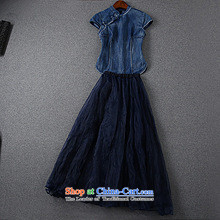 Orange Tysan *H0962 European station 2015 Early Autumn new clothes + euro cowboy style qipao root yarn long skirt real concept L picture, prices, brand platters! The elections are supplied in the national character of distribution, so action, buy now enjoy more preferential! As soon as possible.