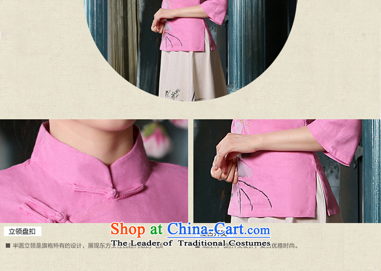 The pro-am new cotton linen clothes 2015 autumn and winter cheongsam with Chinese Tang dynasty improved daily in the skirt sleeved shirt XL Photo, prices, brand platters! The elections are supplied in the national character of distribution, so action, buy now enjoy more preferential! As soon as possible.