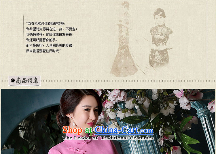The pro-am new cotton linen clothes 2015 autumn and winter cheongsam with Chinese Tang dynasty improved daily in the skirt sleeved shirt XL Photo, prices, brand platters! The elections are supplied in the national character of distribution, so action, buy now enjoy more preferential! As soon as possible.