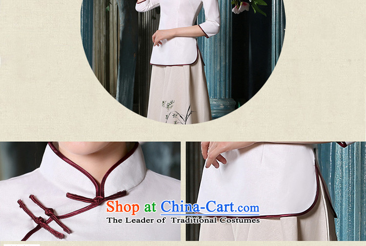 The pro-am new daily qipao shirt 2015 Fall/Winter Collections Of Chinese Tang Gown of nostalgia for the improvement of women's dresses in sleeved shirt +P0011 skirt L picture, prices, brand platters! The elections are supplied in the national character of distribution, so action, buy now enjoy more preferential! As soon as possible.