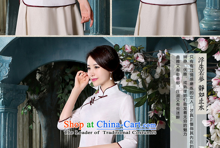 The pro-am new daily qipao shirt 2015 Fall/Winter Collections Of Chinese Tang Gown of nostalgia for the improvement of women's dresses in sleeved shirt +P0011 skirt L picture, prices, brand platters! The elections are supplied in the national character of distribution, so action, buy now enjoy more preferential! As soon as possible.