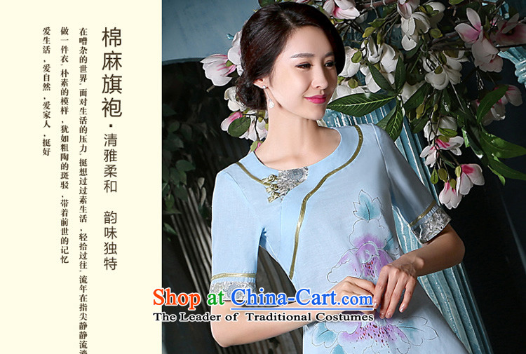 The new 2015 pro-am summer retro daily improved cotton linen flax women of ethnic short of qipao kit shirt shirt L pictures skirt, prices, brand platters! The elections are supplied in the national character of distribution, so action, buy now enjoy more preferential! As soon as possible.