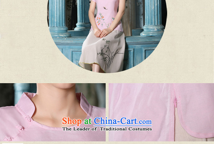 The pro-am new daily qipao shirt for summer 2015 improved stylish cotton linen cheongsam dress female Chinese Tang blouses + skirts XL Photo, prices, brand platters! The elections are supplied in the national character of distribution, so action, buy now enjoy more preferential! As soon as possible.