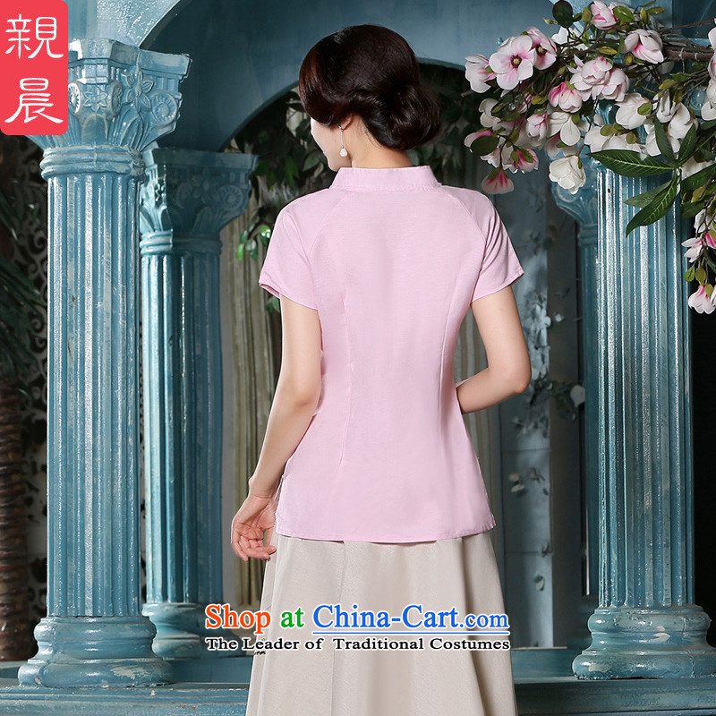 The pro-am new daily qipao shirt for summer 2015 improved stylish cotton linen cheongsam dress female Chinese Tang blouses + skirts XL, pro-am , , , shopping on the Internet