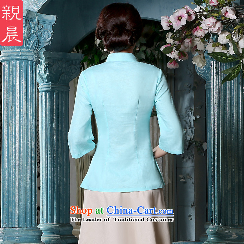 The pro-am autumn and winter load new products cotton linen flax daily improved Chinese Han-Tang dynasty cheongsam dress retro shirt female clothes +P0011 skirt S pro-am , , , shopping on the Internet