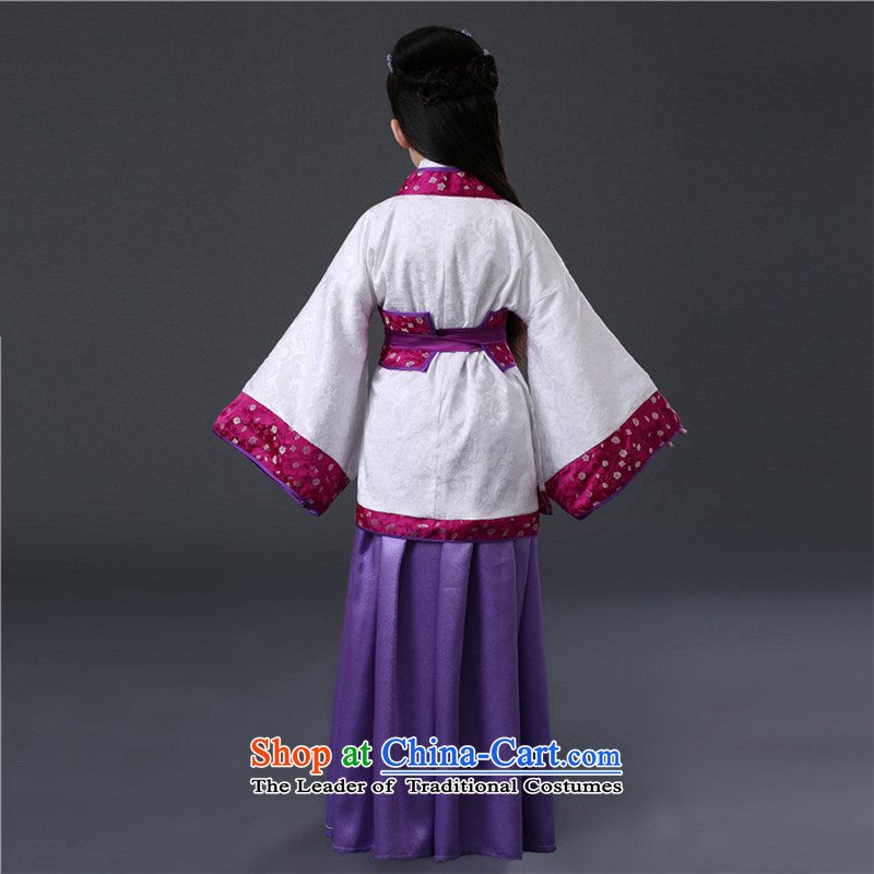 The Syrian children by the year 2015 hour new will replace Han-Tang Princess Gwi-load floor serving dishes costume photography chun xiao girls Han-fairies skirt purple 120-130 time Syrian shopping on the Internet has been pressed.