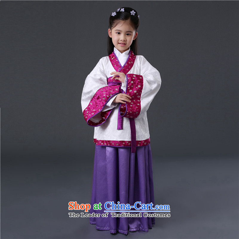 The Syrian children by the year 2015 hour new will replace Han-Tang Princess Gwi-load floor serving dishes costume photography chun xiao girls Han-fairies skirt purple 120-130 time Syrian shopping on the Internet has been pressed.