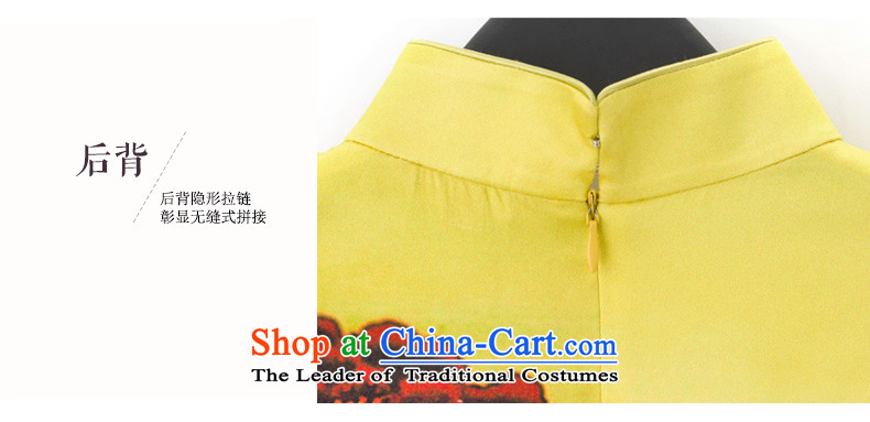 The women's true : Mudan Silk Cheongsam 2015 Stamp summer new products 32362 12 Dark Yellow M picture, prices, brand platters! The elections are supplied in the national character of distribution, so action, buy now enjoy more preferential! As soon as possible.