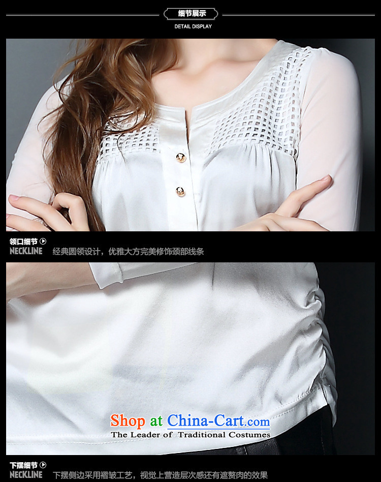 Orange Tysan * Western Couture fashion wear silk shirts 2015 female long-sleeved autumn large new grid silk T-shirt white XXXL picture, prices, brand platters! The elections are supplied in the national character of distribution, so action, buy now enjoy more preferential! As soon as possible.