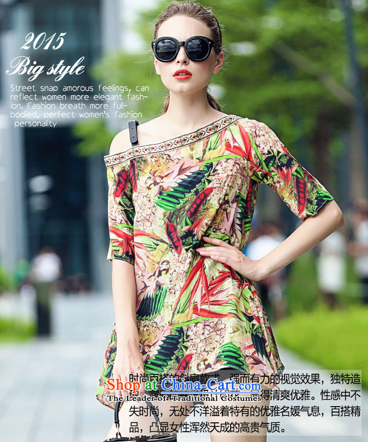 Orange Tysan * Women's Summer new small-quality culture silk stamp sexy shoulder T-shirt picture color S picture, prices, brand platters! The elections are supplied in the national character of distribution, so action, buy now enjoy more preferential! As soon as possible.