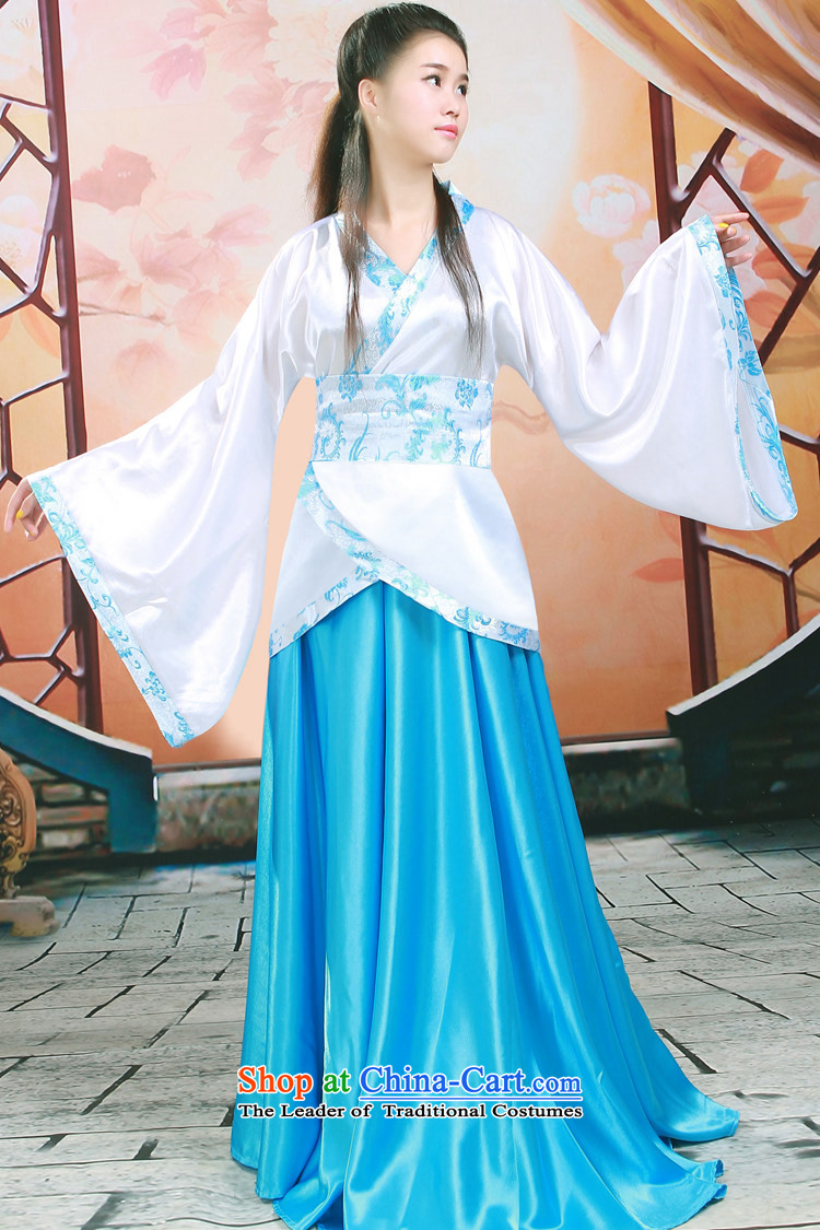 Syria classical Han-time female Han-track civil ancient clothing Han-girl summer improved Han-ju skirts and dress photo album Han-women's clothing girls skirt fairies princess serving light blue photo building are suitable for pictures, 160-175cm code price, brand platters! The elections are supplied in the national character of distribution, so action, buy now enjoy more preferential! As soon as possible.