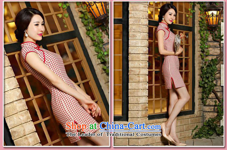 The 2015 summer, pickup improved arts plaid qipao of the forklift truck and skinny video fresh republic of korea Sau San Air package and dresses, temperament Chinese Dress green L picture, prices, brand platters! The elections are supplied in the national character of distribution, so action, buy now enjoy more preferential! As soon as possible.
