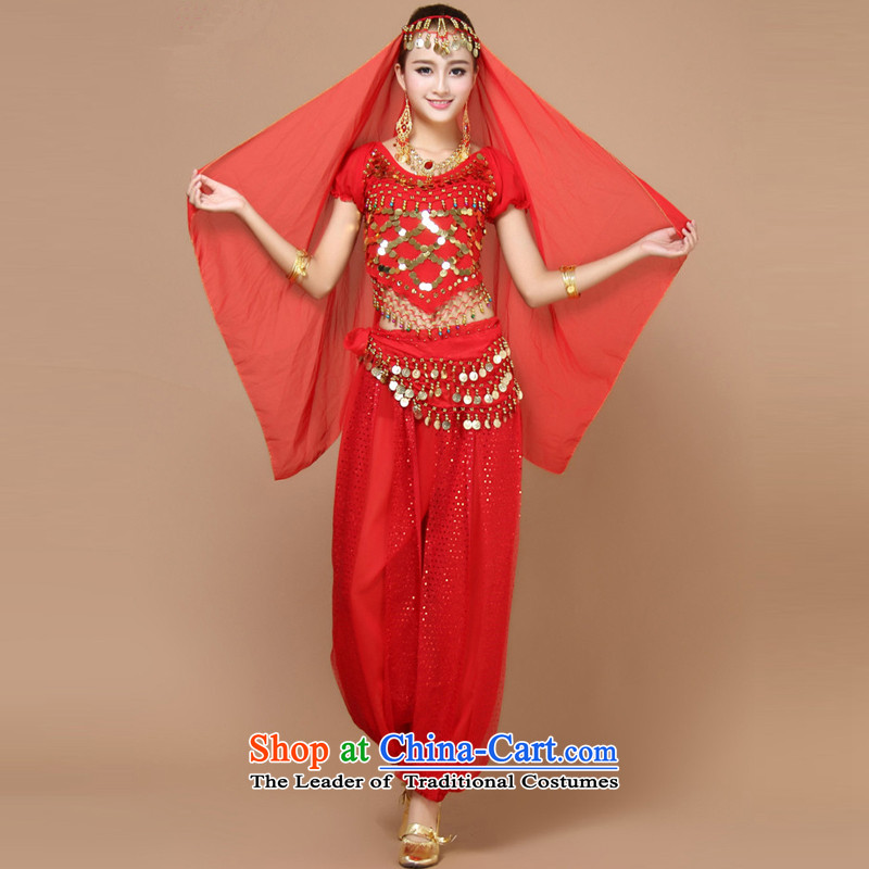 Energy Tifi Li belly dancing Kit 2015 new ethnic women serving Indian dance show activity for Red 7 piece set, energy tifi (mod) has been pressed, fil shopping on the Internet