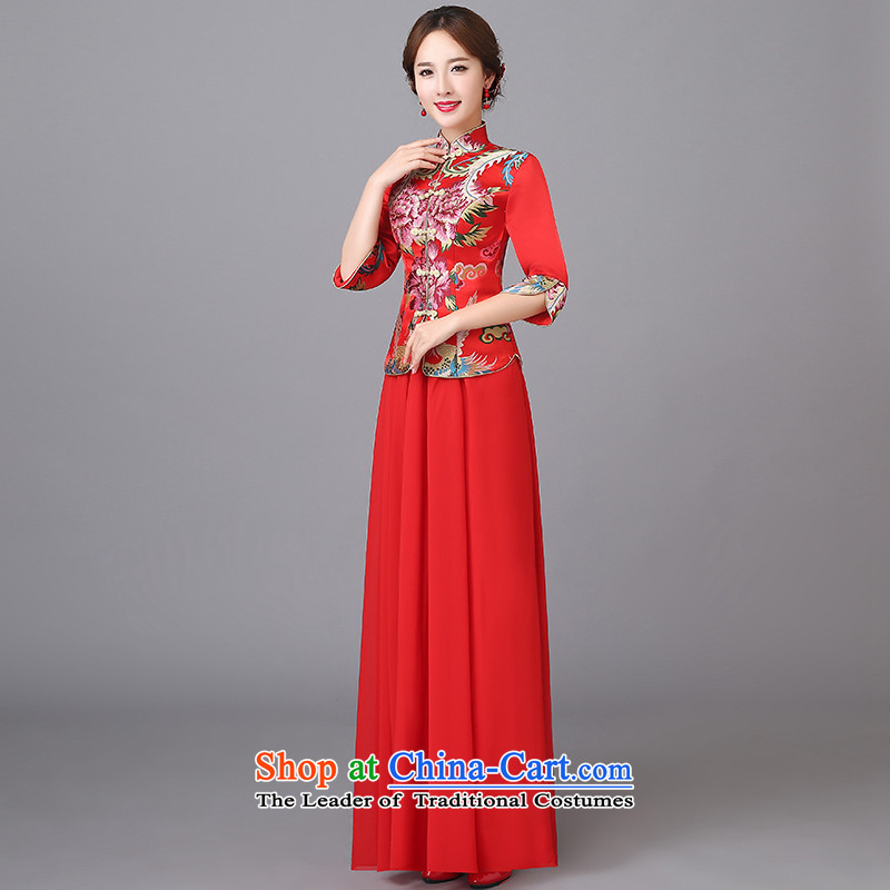 The new 2015 wedding dresses marriages CHINESE CHEONGSAM red long bows services serving women in spring and summer qipao red can be made plus $30 does not return, Yi Sang Love , , , shopping on the Internet