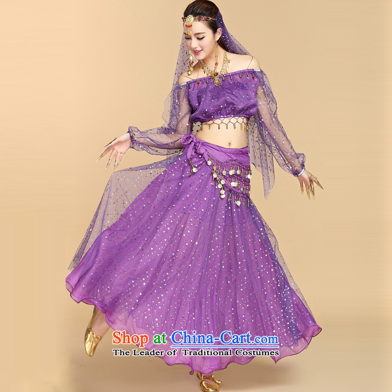 Energy Tifi Li belly dancing Kit 2015 new ethnic women serving Indian dance performances activity services 6 piece set, purple, energy (tifi mod Océ Océ).... fil shopping on the Internet
