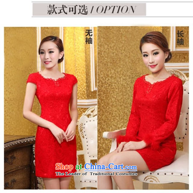 Ya Yun Lin 2015 bride wedding dress retro style summer short of improved red bows services cheongsam dress qipao W2F C2090-66 short-sleeved XL Photo, prices, brand platters! The elections are supplied in the national character of distribution, so action, buy now enjoy more preferential! As soon as possible.