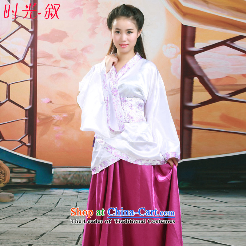 Syria Han-time female princess fairies skirt clothes chest-height of ladies dress you can multi-select attributes by using the lumbar girls Gwi-floor theme photo album will age dress photo building are code purple 160-175cm fit