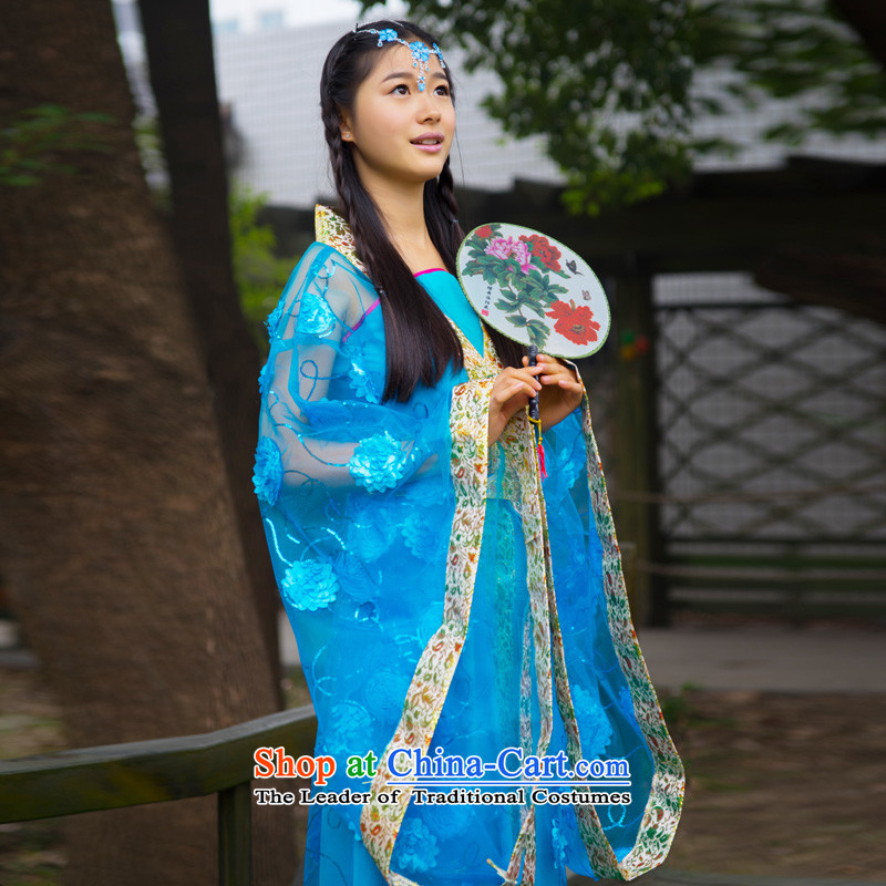 Syria Han-time female princess fairies skirt clothes ladies stage costumes costume fairies replacing Han-track improvement in ancient clothing Tang Dynasty Halloween red floor are suitable for time code 160-175cm, Syrian shopping on the Internet has been