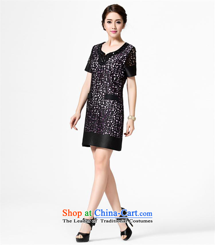 Install a new summer 2015 mother) thick MM Korean engraving pattern leave two garment XXXXL large purple picture, prices, brand platters! The elections are supplied in the national character of distribution, so action, buy now enjoy more preferential! As soon as possible.