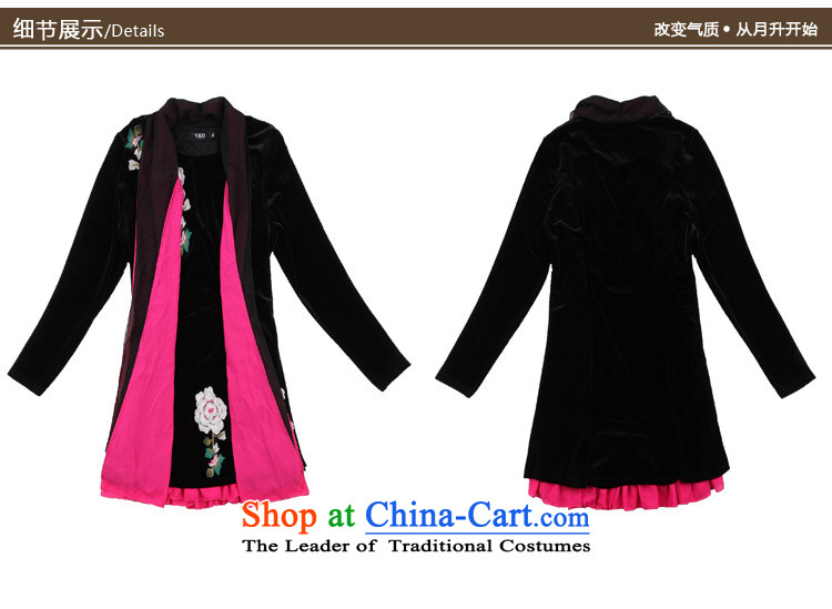 The autumn 2015 new products for larger women leave two long-sleeved shirt in the older embroidery Kim velvet black and red 4XL Photo, prices, brand platters! The elections are supplied in the national character of distribution, so action, buy now enjoy more preferential! As soon as possible.