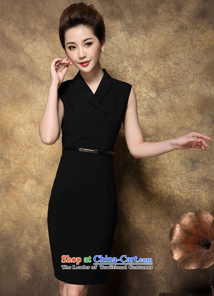 2015 Summer new temperament vocational Sau San commuter dresses Black XL Photo, prices, brand platters! The elections are supplied in the national character of distribution, so action, buy now enjoy more preferential! As soon as possible.