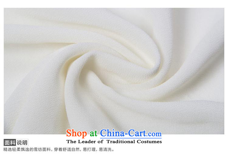 2015 Summer new large Korean cuff two kits thick mm loose chiffon dresses large white code L picture, prices, brand platters! The elections are supplied in the national character of distribution, so action, buy now enjoy more preferential! As soon as possible.
