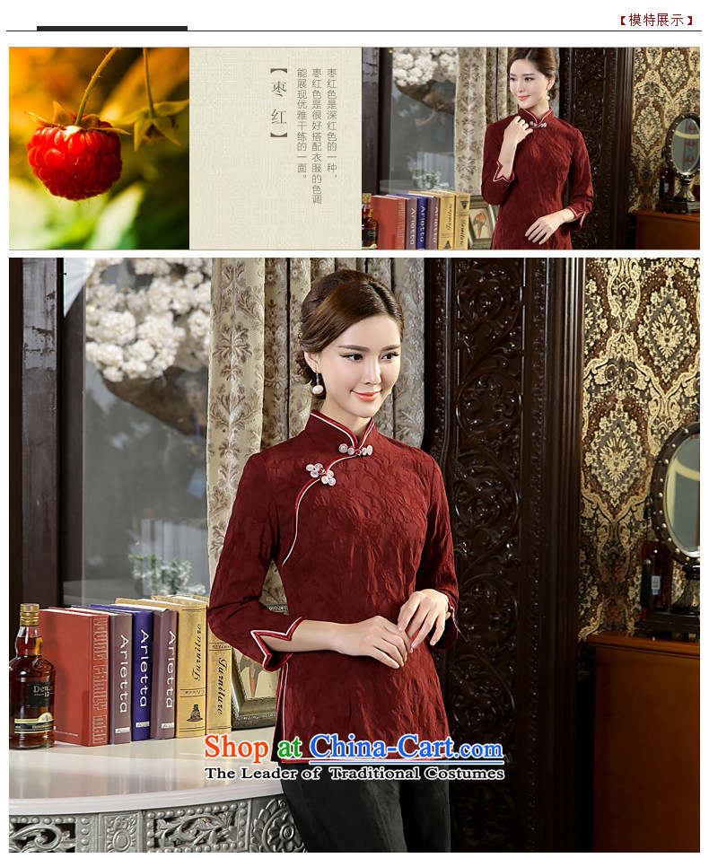[Sau Kwun Tong] Director Jacob New) Autumn 2015 Ms. Tang Dynasty Chinese qipao shirt TC5638 improved retro 3XL chestnut horses pictures, prices, brand platters! The elections are supplied in the national character of distribution, so action, buy now enjoy more preferential! As soon as possible.