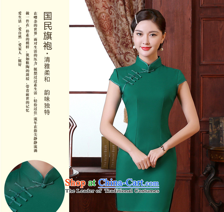 The pro-am cheongsam dress dresses 2015 Spring Summer daily retro Sau San Couture improved short-sleeved green S pictures short, prices, brand platters! The elections are supplied in the national character of distribution, so action, buy now enjoy more preferential! As soon as possible.
