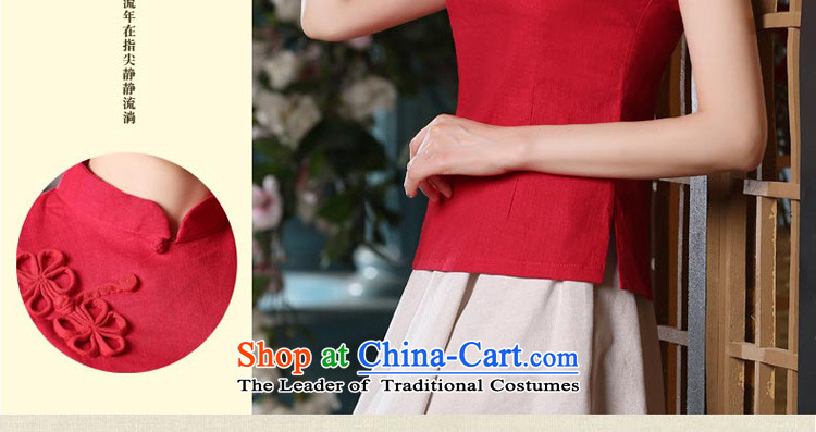 The pro-am cotton linen clothes 2015 new qipao summer daily short, red retro improved Ms. stylish dresses AV082 T-shirt + M white cheongsam dress 2XL Photo, prices, brand platters! The elections are supplied in the national character of distribution, so action, buy now enjoy more preferential! As soon as possible.