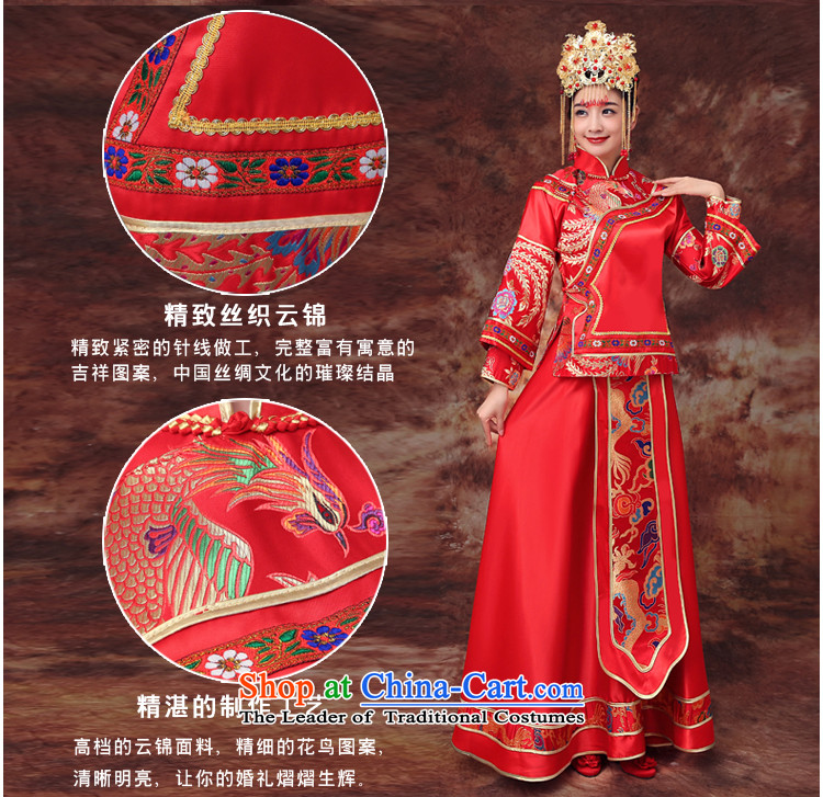 Martin Taylor show Wo Service 2015 New Chinese wedding dress costume wedding red dragon wedding gown use hi-long qipao autumn red S picture, prices, brand platters! The elections are supplied in the national character of distribution, so action, buy now enjoy more preferential! As soon as possible.