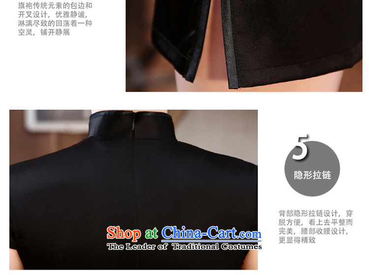 At 2015 new pro-spring and summer silk retro-day short, improved fashionable upper herbs extract qipao black 2XL Photo Sau San, prices, brand platters! The elections are supplied in the national character of distribution, so action, buy now enjoy more preferential! As soon as possible.