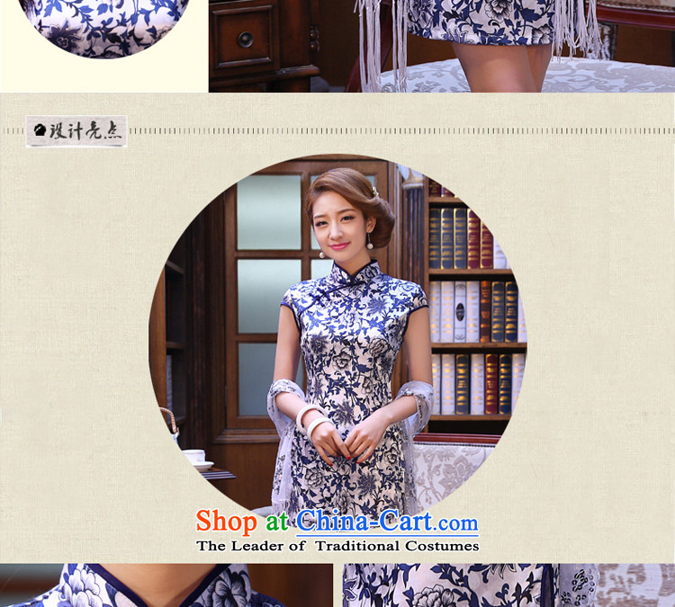 The pro-am 2015 Spring Summer porcelain daily retro style short of improved cheongsam dress Sau San short skirt) XL Photo, prices, brand platters! The elections are supplied in the national character of distribution, so action, buy now enjoy more preferential! As soon as possible.