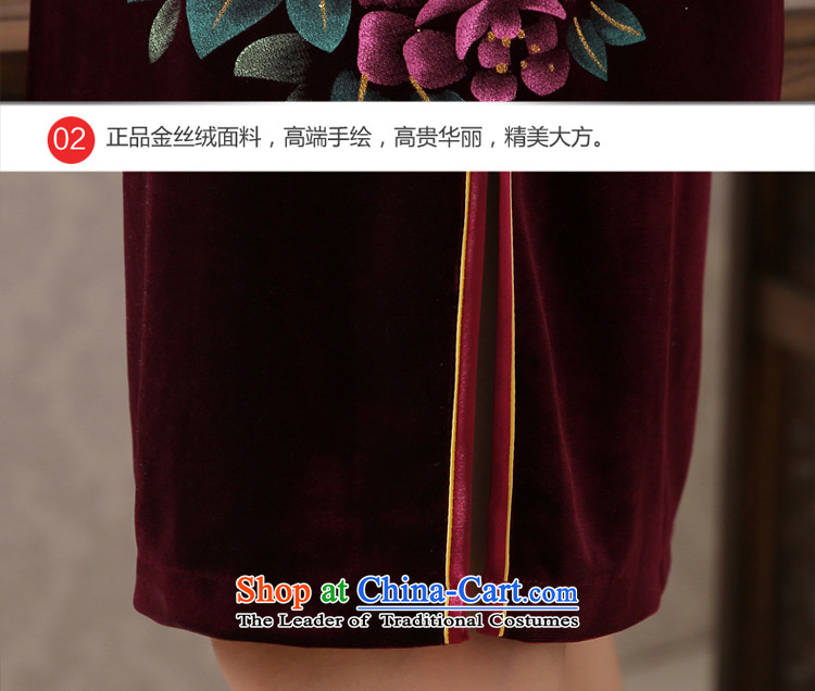 The new summer and fall of 2015, the elderly in the skirt qipao scouring pads in the reusable cuffs wedding wedding dresses with mother picture color pictures, prices, XL brand platters! The elections are supplied in the national character of distribution, so action, buy now enjoy more preferential! As soon as possible.