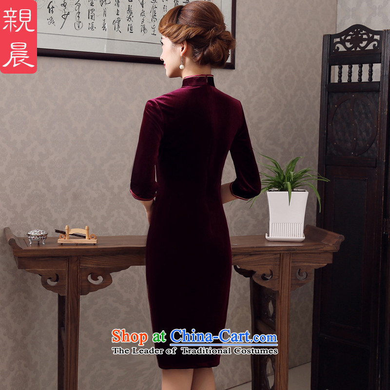 The new summer and fall of 2015, the elderly in the skirt qipao scouring pads in the reusable cuffs wedding wedding dresses with mother picture color XL, pro-am , , , shopping on the Internet