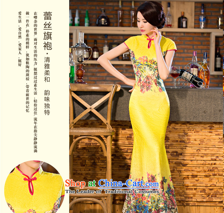 The pro-am new daily qipao 2015 skirt Fashion Ms. summer improved retro long crowsfoot cheongsam dress long 2XL Photo, prices, brand platters! The elections are supplied in the national character of distribution, so action, buy now enjoy more preferential! As soon as possible.