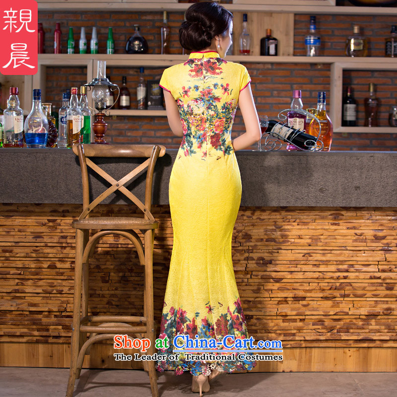 The pro-am new daily qipao 2015 skirt Fashion Ms. summer improved retro long crowsfoot cheongsam dress long 2XL, pro-am , , , shopping on the Internet