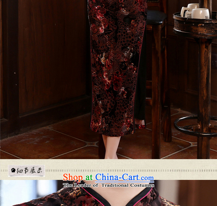 At 2015 new parent in summer and autumn upscale long Kim in older wedding dress velvet cheongsam dress mother RED M picture, prices, brand platters! The elections are supplied in the national character of distribution, so action, buy now enjoy more preferential! As soon as possible.