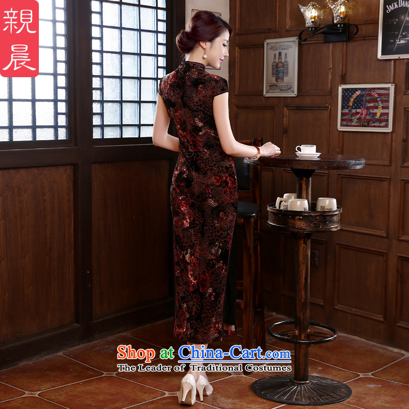At 2015 new parent in summer and autumn upscale long Kim in older wedding dress velvet cheongsam dress mother RED M, PRO-AM , , , shopping on the Internet