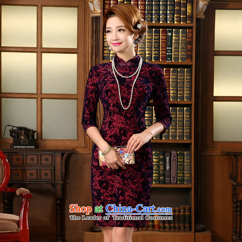 Short, Kim wedding-dress with mother scouring pads in older wedding cheongsam dress the summer and autumn of 2015 the new short-sleeved) in 7 M, PRO-AM , , , CUFF shopping on the Internet
