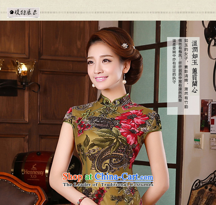 At 2015 new pro-high in summer and autumn wedding dress wedding in older mother replacing qipao Kim velvet picture color 2XL Photo, prices, brand platters! The elections are supplied in the national character of distribution, so action, buy now enjoy more preferential! As soon as possible.