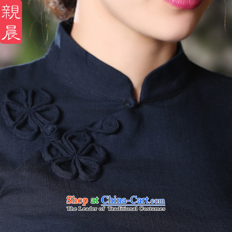 At 2015 new pro-Tang dynasty women of ethnic shirts summer short-sleeved cotton linen dresses antique dresses Han-T-shirt , a pro-am improved shopping on the Internet has been pressed.