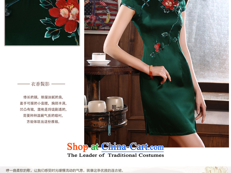 At 2015 new parent cheongsam dress summer short, improved stylish dresses Girl Exclusive heavyweight herbs extract silk picture color 2XL Photo, prices, brand platters! The elections are supplied in the national character of distribution, so action, buy now enjoy more preferential! As soon as possible.