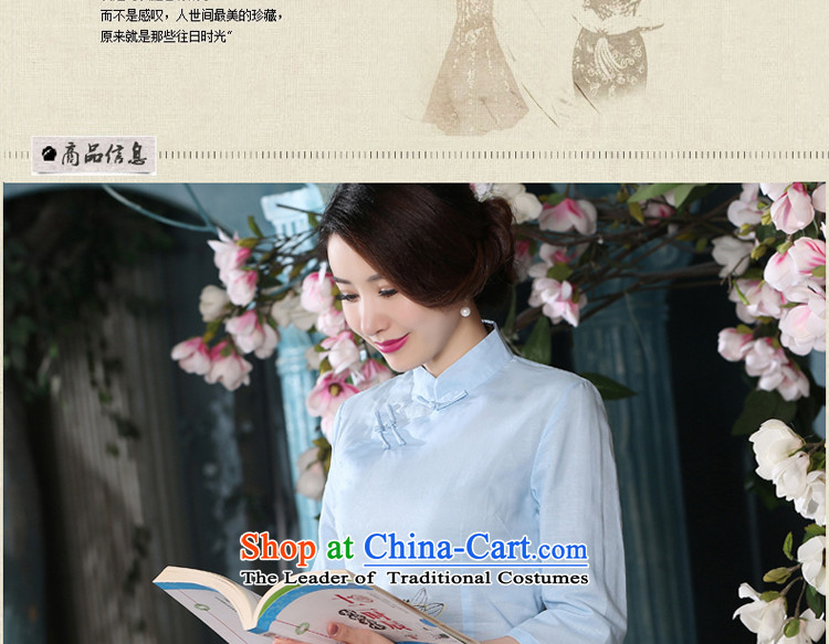 At 2015 new parent in summer and autumn in the day-to-day long, with improvement in the retro-sleeved cotton linen dresses cheongsam dress +P0011 shirt shirt XL Photo, prices, brand platters! The elections are supplied in the national character of distribution, so action, buy now enjoy more preferential! As soon as possible.
