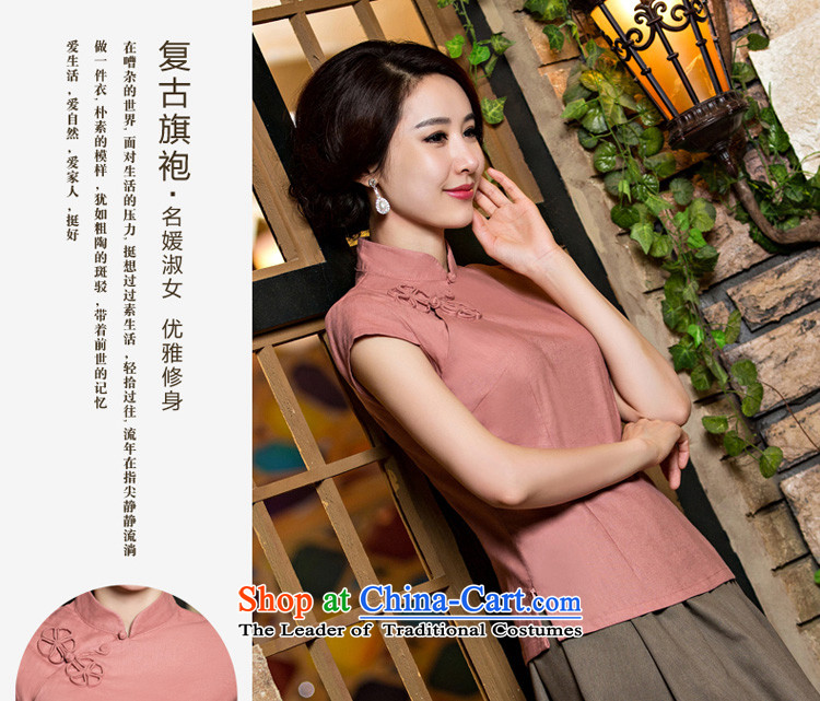The new 2015 pro-morning daily Tang dynasty female summer qipao shirt improved stylish China wind cotton Linen Dress Shirt + card its short skirts XL Photo, prices, brand platters! The elections are supplied in the national character of distribution, so action, buy now enjoy more preferential! As soon as possible.