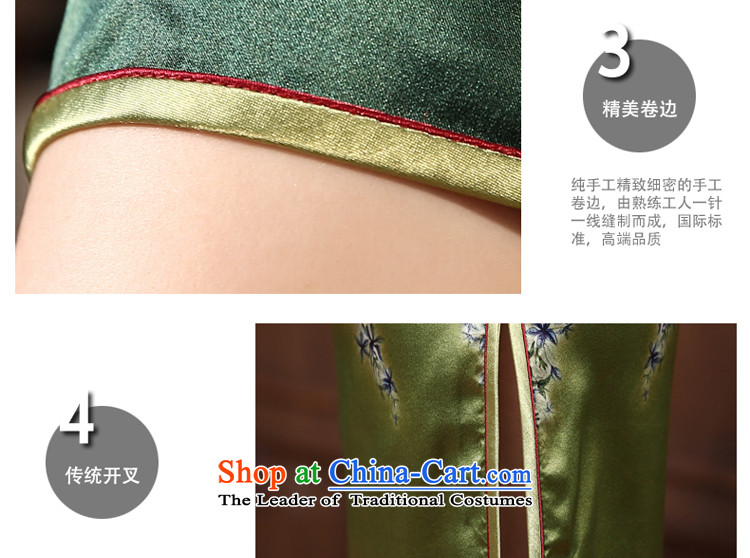 The pro-am daily new 2015 silk cheongsam dress spring and summer load retro herbs extract cheongsam dress improved stylish green S picture, prices, brand platters! The elections are supplied in the national character of distribution, so action, buy now enjoy more preferential! As soon as possible.